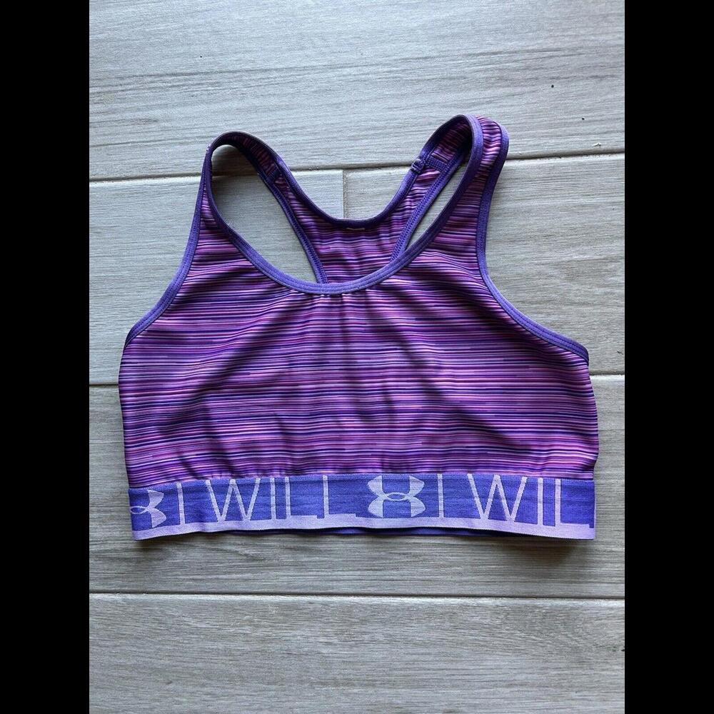 Under Armour I Will Purple‎ Racerback Gym Sports Bra, S